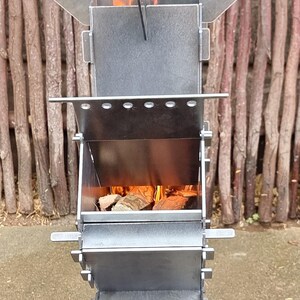 BBQ-Toro Horno De Cohetes De Acero Inoxidable Rakete #3 I Con Ventilador Y Cable USB I Para Horno Holándes, Sartenes De Barbacoa Y Mucho Más