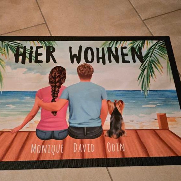 Personalisierbares Hochzeitskissen 40x40 Cm – Mit Camping-Bus Motiv, Aus Baumwolle, Ohne Füllung