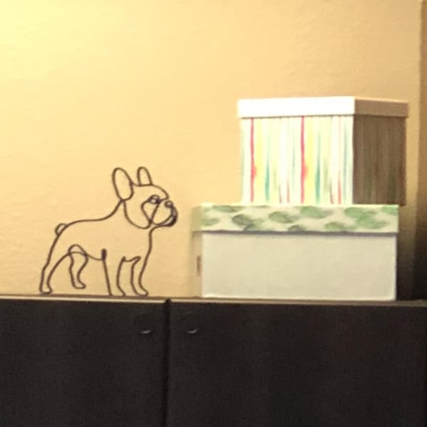 Customer photo of French Bulldog Line Art Sculpture in their home