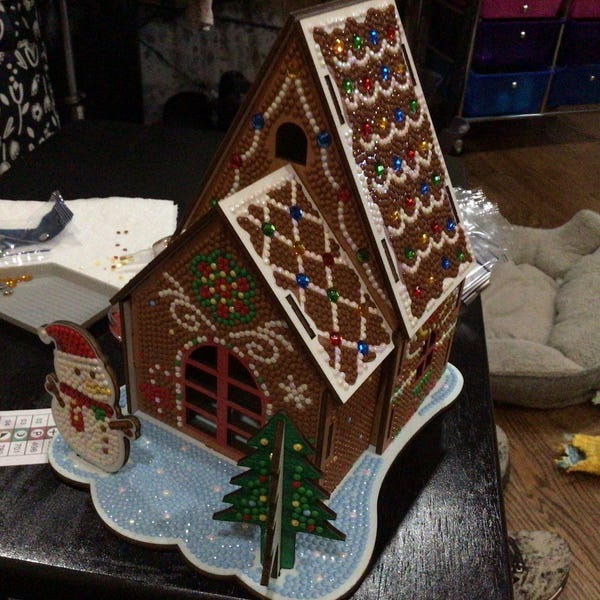 DIY Craft Kit | Gingerbread House – Diamond Painting Kit, Holiday ...
