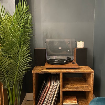 Rustic Vinyl Storage Unit / Turntable Sideboard - Etsy