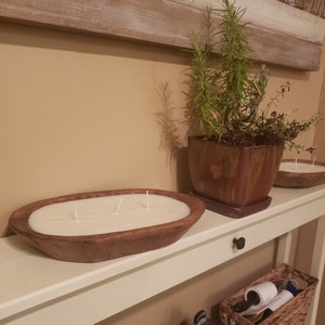 Wooden Dough Display Bowl Large or Small White or Natural - Etsy