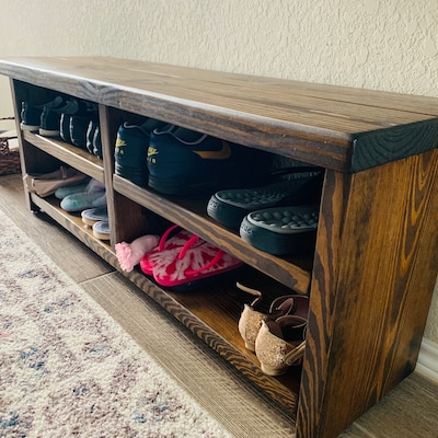 Entryway Shoeboot Rack and Bench With Removal Shelf - Etsy