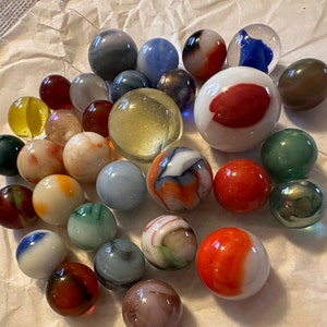 One Gorgeous vapor Mega Marble Glass Marbles, 1 3/8 35mm, Large Boulder ...