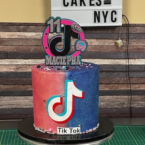 Tiktok Inspired Cake Topper Tik Tok Cake Topper Tik Tok - Etsy