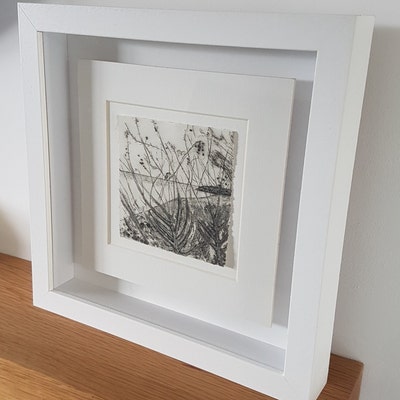 30 X Quality Deep Black Shadow Box Frame Wooden Grain Choice of Mounts ...