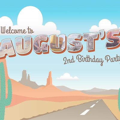 Personalized Radiator Springs Vintage Cars Birthday Party Printables ...