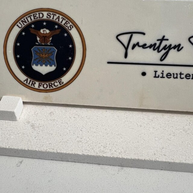 Military Desk Name Plate With Rank, Army Desk Name Plate