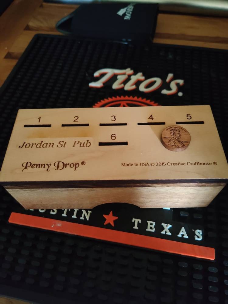 Penny Drop Game -  Size Medium - Personalizable Fun Family Game for All Ages- Funny Drinking Game to Play at the Bar