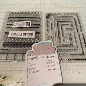 Borders Corners Labels Ornate Clear Silicone Stamps DIY Embossing ...