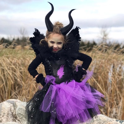 FREE SHIPPING Young Maleficent Inspired 9.5 Horns 3D - Etsy