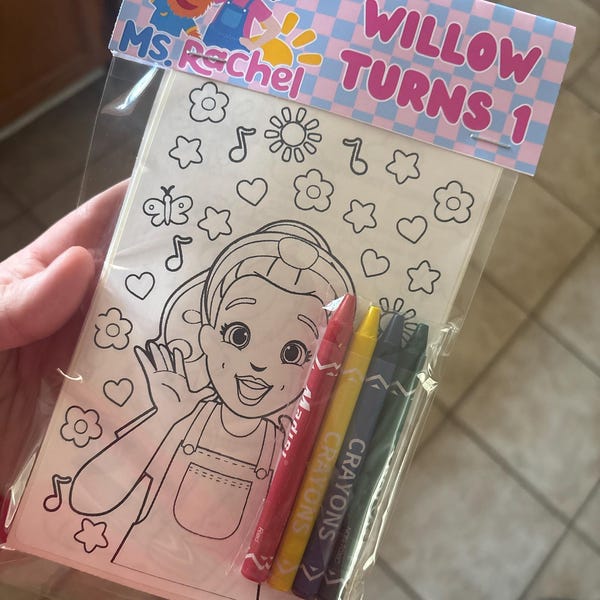 Ms. Rachel Birthday Party Favor: Custom Coloring Sticker Pack With ...