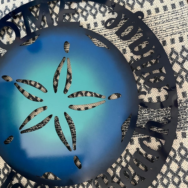 Personalized Metal Sand Dollar Sign - Customizable Weatherproof Door ...