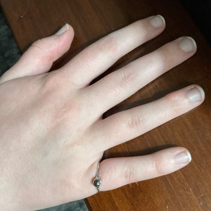 Customer photo from mcomcnair, Raw Black Diamond Ring in Sterling Silver