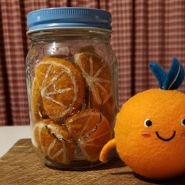 フェルトのオレンジ // フェルトの夏のフルーツ // フェルトの