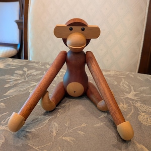 Figure rituelle de singe en bois doré - Galerie Vintage Addict