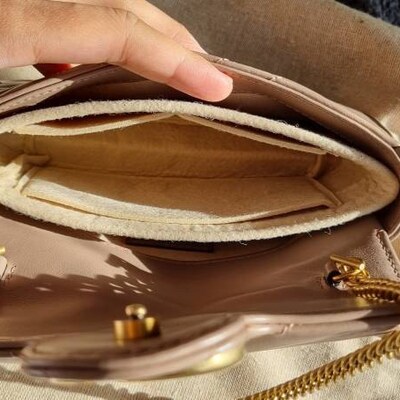 LinerLink – Organiseur Sur Mesure Pour Sac LV Alma BB, PM, MM | Insert En Feutre Léger | Protège Et Structure Votre Sac (Beige, Taille PM)