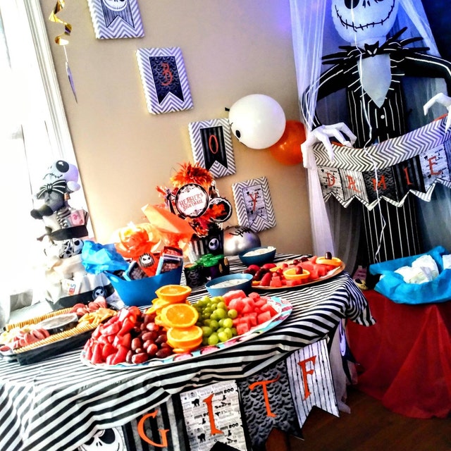 Nightmare before christmas party decorations discount