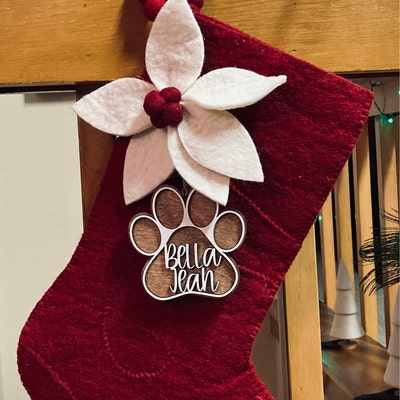 Handmade Hand Felted Wool Christmas Tree Topper Red Poinsettia - Etsy