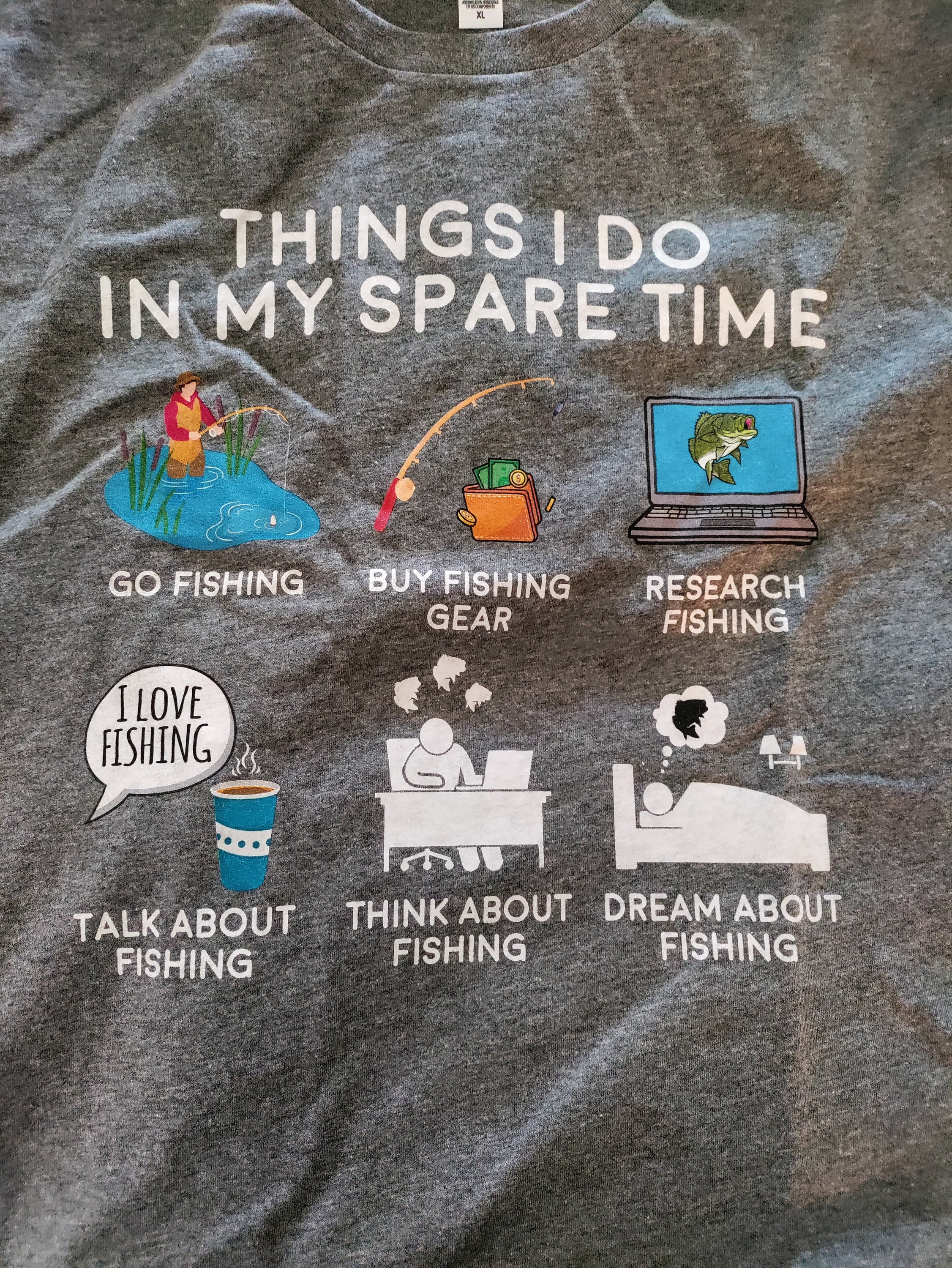 Fishing Things I Do In My Spare Time Shirt, Fishing Shirts, Fishing Gifts, Fish and Fisherman Dad or Father's Day Gift TShirt
