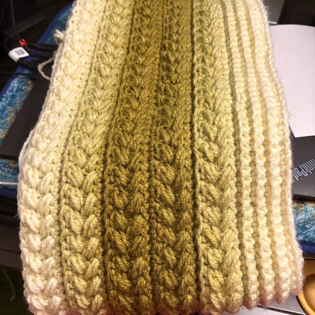 A customer's finished Braided Wheat Stitch Crochet Blanket PDF Pattern