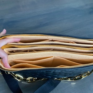  Purse Organizer for Coussin PM Bag Organizer, Lv Coussin MM Bag  Organizer, Coussin BB Bag Insert, Handmade Snug Sturdy 2mm Thick Felt with  Gold Zipper (For Coussin MM, Sienna) : Handmade