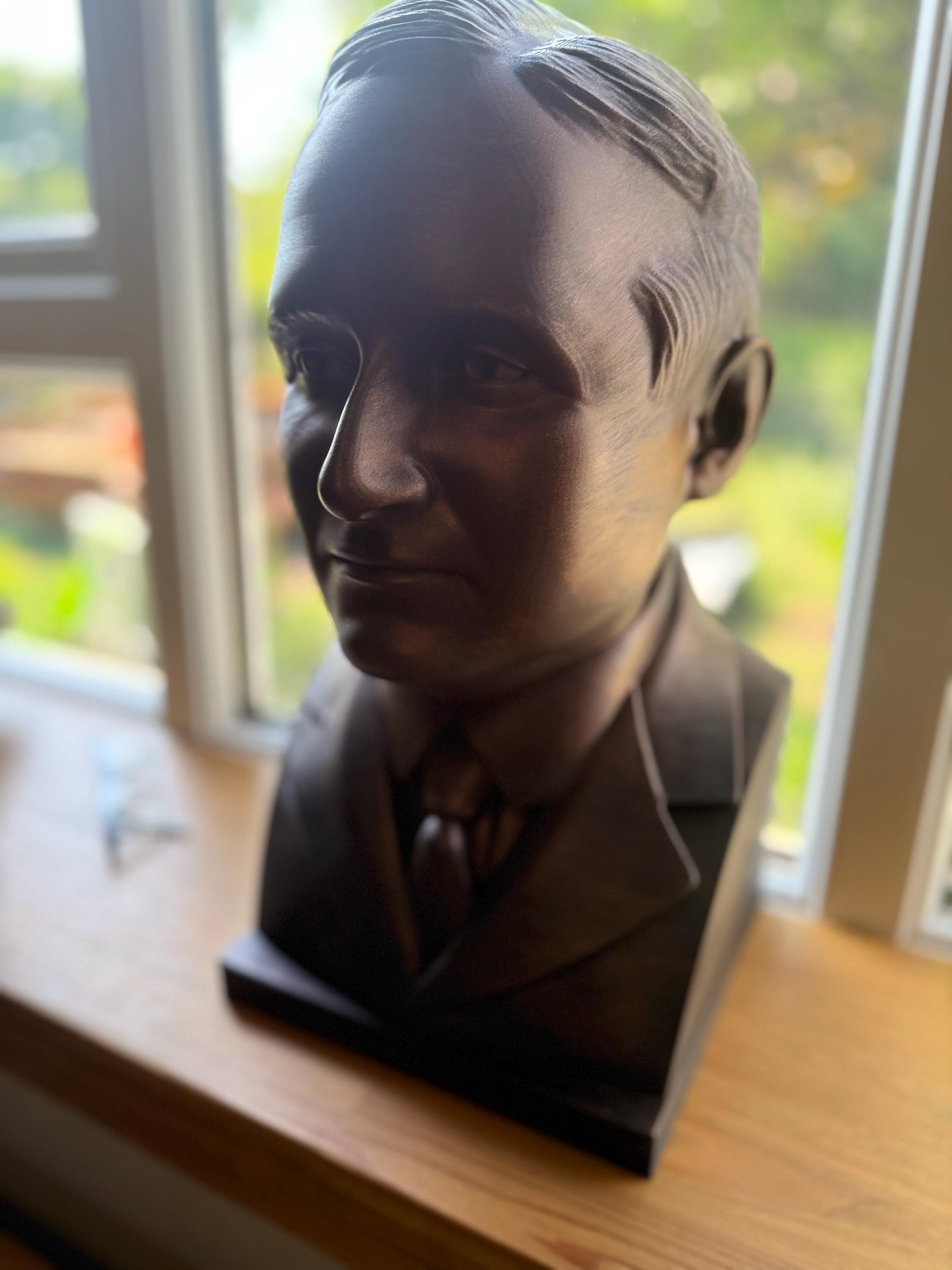 Buyer-submitted photo of a custom bust