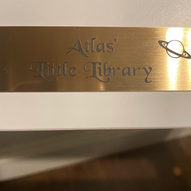 Personalised Picture Frame Plaque Artist Name Engraved Plate Brass/Silver Effect