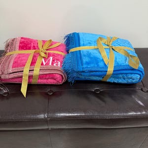 Pink Plush Prayer Rug Gift With Name, Padded Antislip Turkish