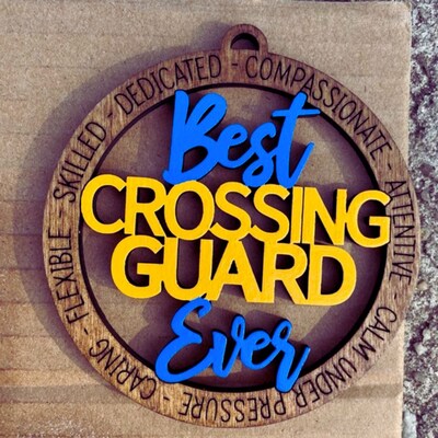 Crossing Guard Kosmetiktasche – „Best Crossing Guard Ever“, 23,5x17 Cm, Wasserabweisend, Doppelseitig Bedruckt