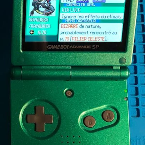 Gameboy Advance SP Solid White With White Button Color AGS IPS Screen Mod With 10 Level Bright ...
