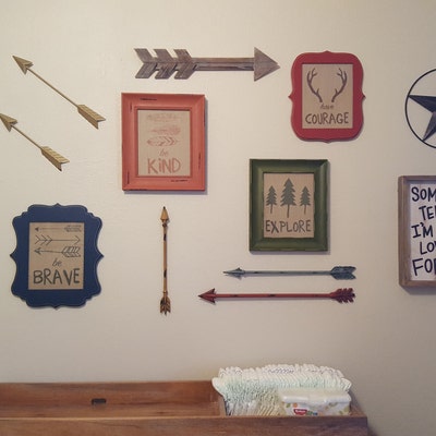 Have Courage, Be Brave, Explore, Be Kind Canvas Fabric Print Set 8x10 ...