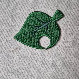 Leaf - Animal Crossing Patch: Embroidered Iron-on Applique