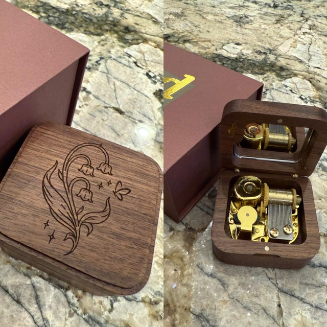 Custom Melody Music Box With Personalized Engravings and