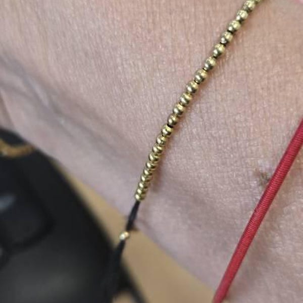 Gold - 6mm Multi size beaded ball bracelet main image 0
