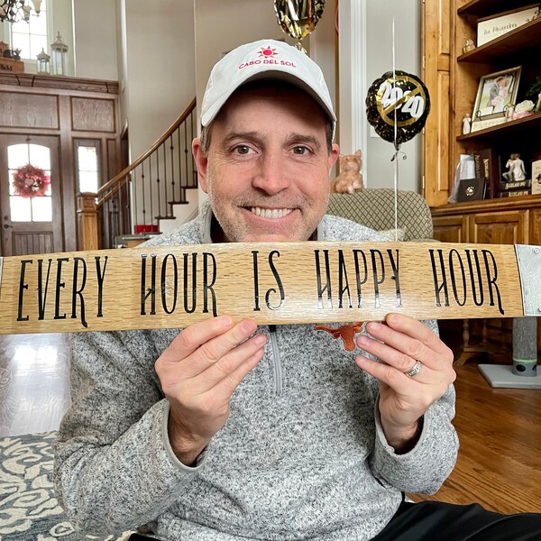 WINE Barrel Stave Sign- 34.5”L / Custom Staves / Personalized Rustic ...