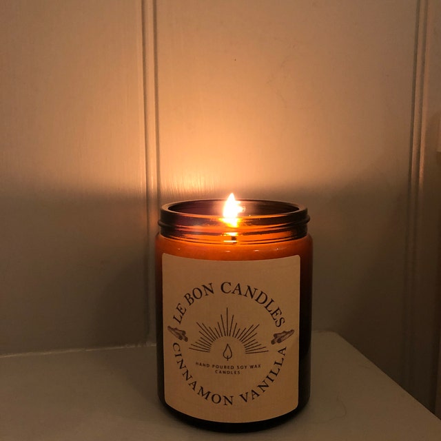 Cinnamon Vanilla Soy Wax Candle / Autumn Candle / Winter Fragrance
