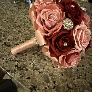 Burgundy Dusty Rose Quince Bouquet, Burgundy Quince Bouquet