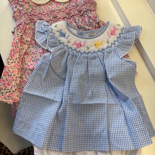Annie Wear Floral Smock Detail Puff Sleeve Dress