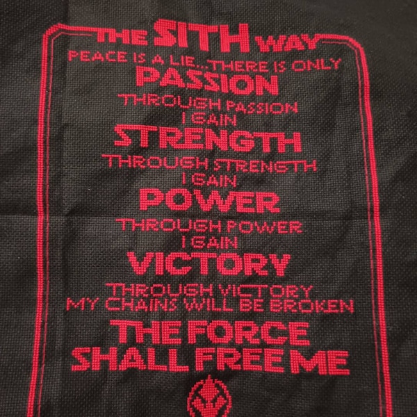 Sith Code Cross Stitch Pattern - Etsy
