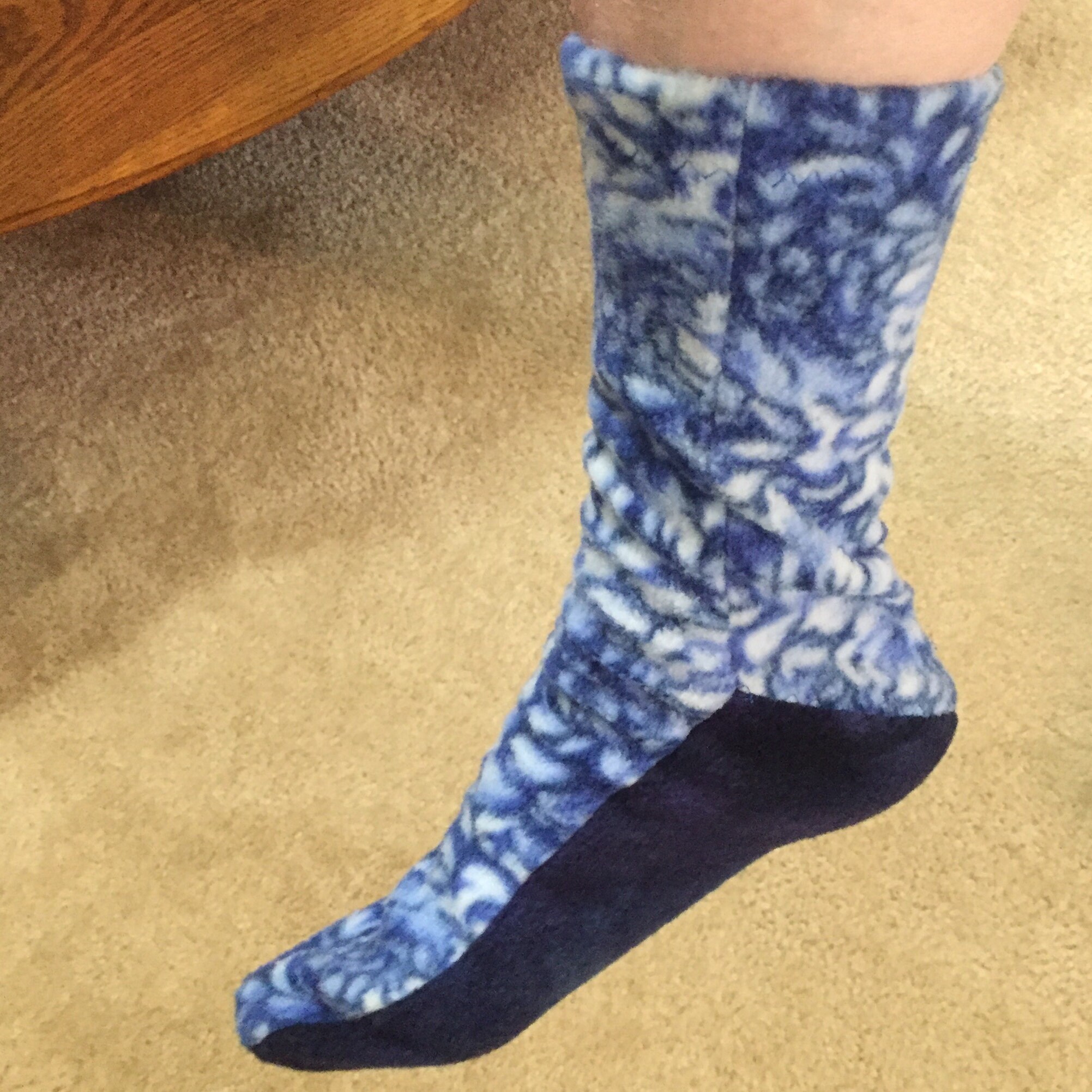 Fleece Slipper Socks Sewing Pattern Full Size PDF Children Etsy