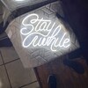 Custom Neon Sign Stay A While Neon Sign Neon Wedding Custom Sign Neon ...