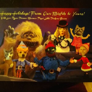 Island of Misfit Toys Misfit toy Yukon Rudolph the Red Nosed Reindeer PARODY Christmas Greeting Card Unique Family Photo Christmas Card