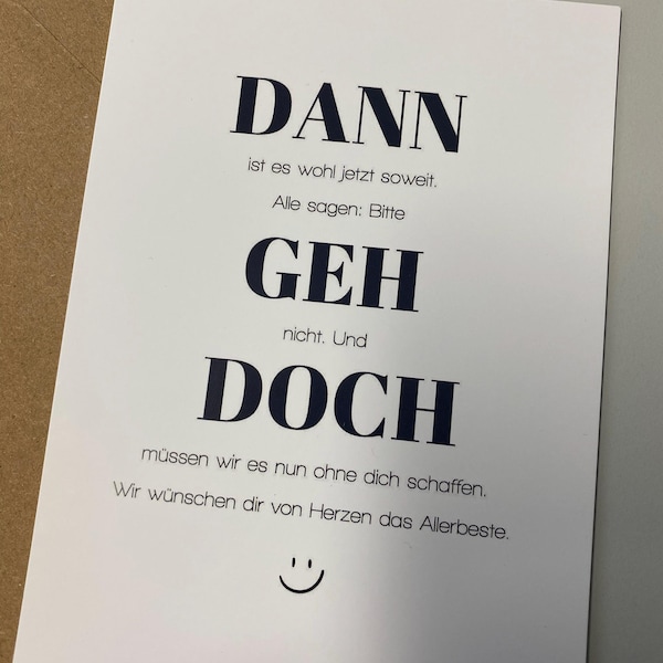 Lustige Abschiedskarte Für Kollegen – Humorvoll, Produktbild-Vorschau 5