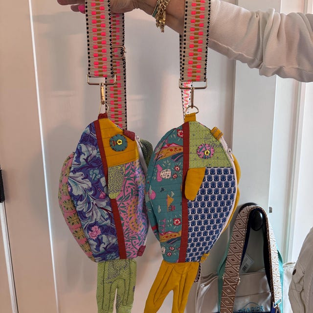 Fish Bag Quilted Sling Bag PDF Sewing Pattern - Swim Along