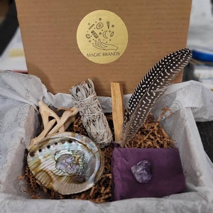 White Sage Smudge Kit Mini W/ Detailed Instructions, Abalone Shell add ...