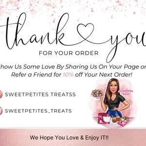 Printable Thank You Cards Business Template Poshmark Etsy | Etsy