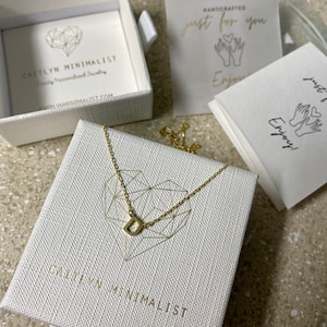 Dainty Initial Necklace by Caitlyn Minimalist Custom Letter - Etsy