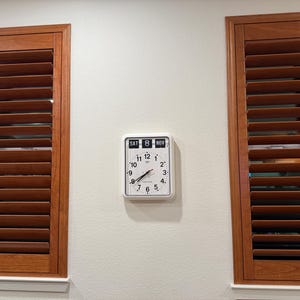 Timeless Elegance: TWEMCO BQ-12A White Calendar Wall Clock - Etsy