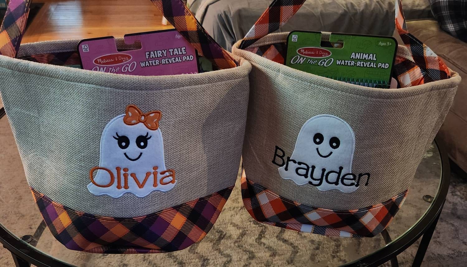 Trick or treat bag, Trick-or-treat bucket,  Halloween Bucket, Personalized, Halloween Basket, monogram, trick-or-treat, Halloween bag